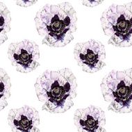 Seamless pattern with flowers Watercolor illustration N48