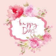 Watercolor greeting card flowers N220