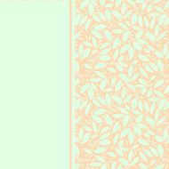 card with plant otnament pastel color