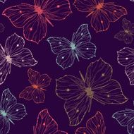 seamless pattern with butterflies N79