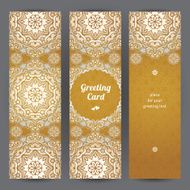 Vintage ornate cards in Eastern style N24