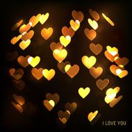 Heart lights background Love