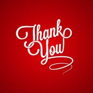 thank you vintage lettering background