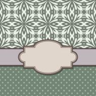 Vintage vector flower frame N72