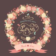 Floral frame with roses N2