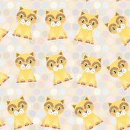 Polka dot seamless background pattern funny red Cat N2