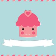 Cute cupcake Valentine&#039;s Day card