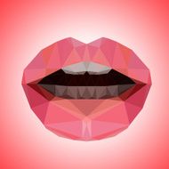 Polygonal sensual lips