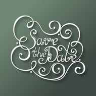 Vector Save the Date Inscription St Valentine&#039;s Day Symbol Wedding N2