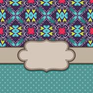 Vintage vector flower frame N76