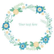 Vintage vector flower frame N77