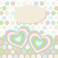 Polka dot background pattern Heart on background Vector N2