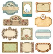 Ornate vintage labels N4
