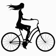 silhouette girl on bike N2