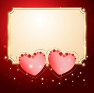 postcard with hearts