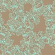Abstract elegance seamless flower pattern with orchid N2