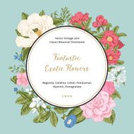 Wreath with exotic flowers