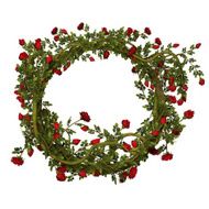 Frame with red roses