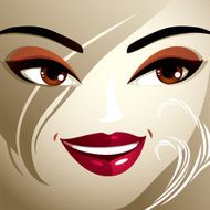 Emotional expression on the face of a cute girl Beautiful N4