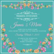 Turquoise Wedding Invitation