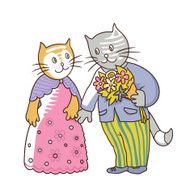 cats couple in love 2