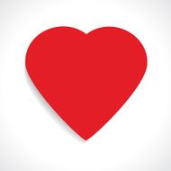 Red paper template heart Vector EPS 10