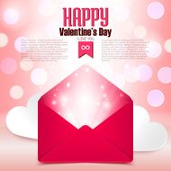 Valentine&#039;s day postcard with love letter N2