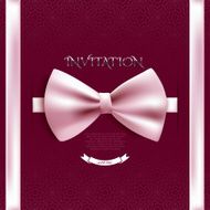 Invitation decorative card template with bow N3