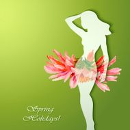 Beautiful young woman silhouette N10