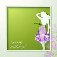 Beautiful young woman silhouette N11