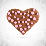 Clay heart shaped valentine chocolate cookie gingerbread