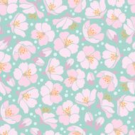Seamless background with apple blossom