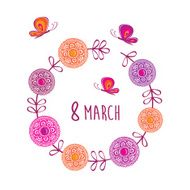 Greeting card with March 8 N10