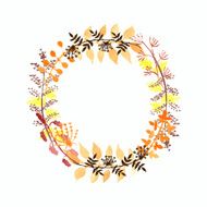 hand drawn floral wreath N8