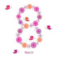 Greeting card with March 8 N11