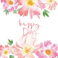 Watercolor spring flowers N9
