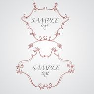 Hand drawn floral frames N4