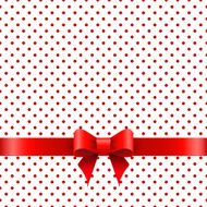 Background with red bow N6