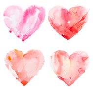 Watercolour heart isolated on white background N3