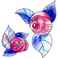 Watercolor roses N10