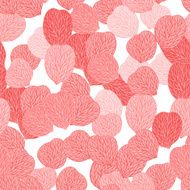 Seamless pattern of pink flower petals Vector illustranion