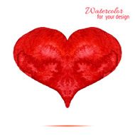 Watercolor red heart