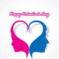 Valentine&#039;s day greeting card design vector illustration N11