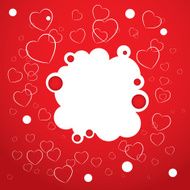 Abstract red background Heart Valentine&#039;s day card vector