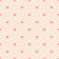 Seamless pattern with hearts and circles N2