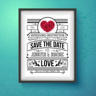 Wedding Invitation Concept Design on Frame