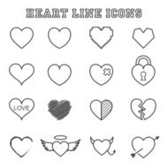 Heart line icons N2