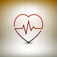 Heart beat icon healthcare and medical vector illustration N2
