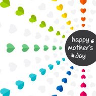 colorful mothers day greeting design