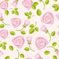 seamless floral rose vector background